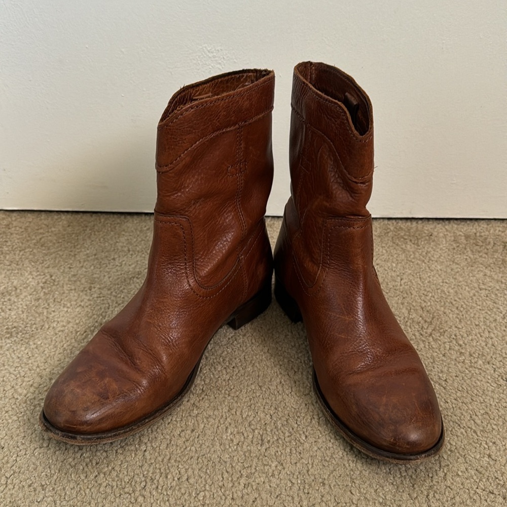Frye Brown Leather Roper Boot - Picture 6 of 7